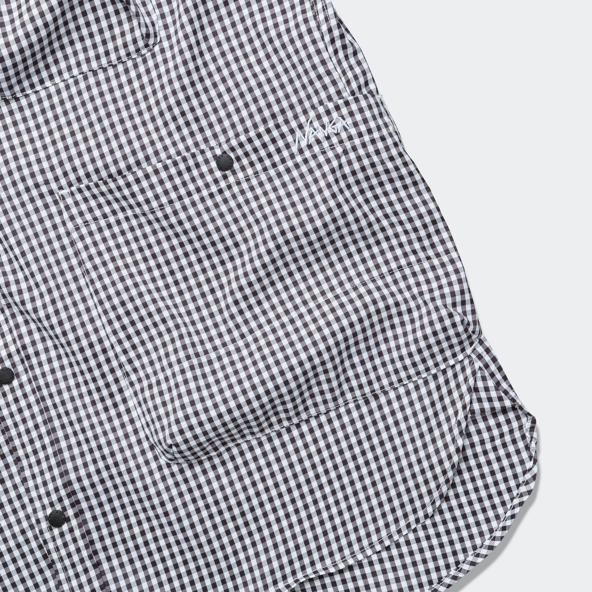 Gingham Check Camp Shirt - Black