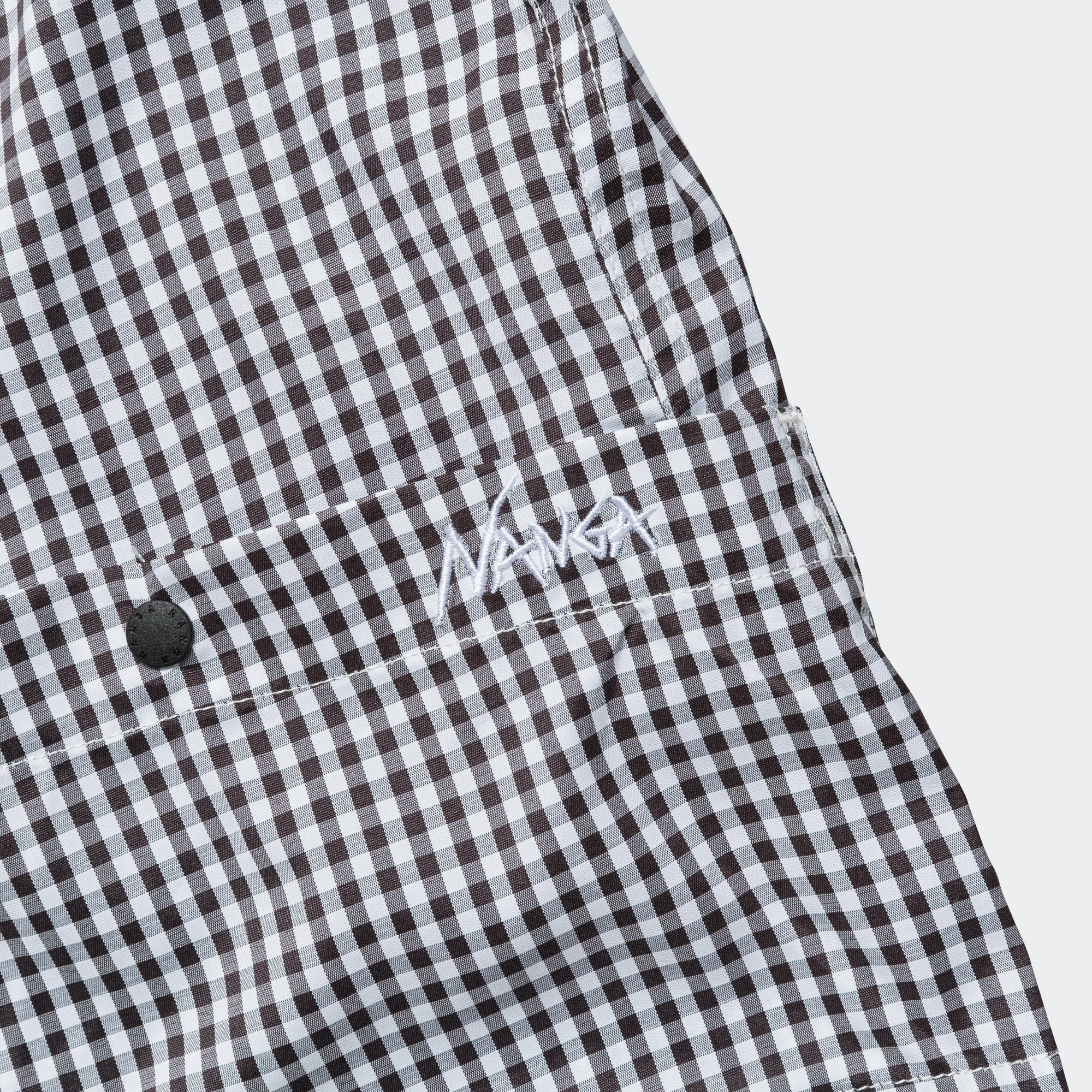 Gingham Check Camp Shirt - Black