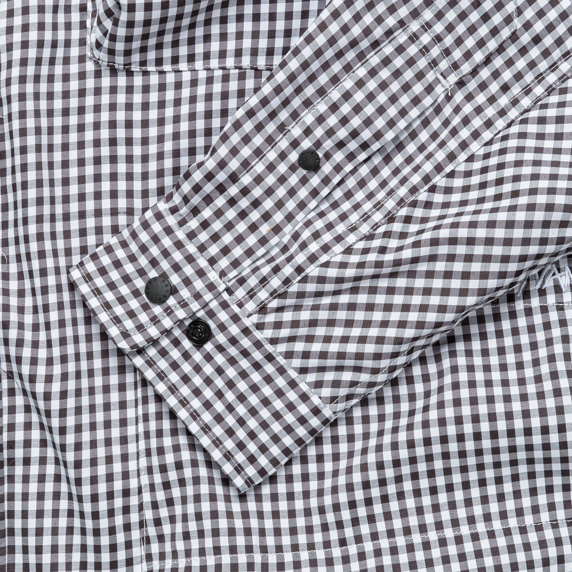 Gingham Check Camp Shirt - Black