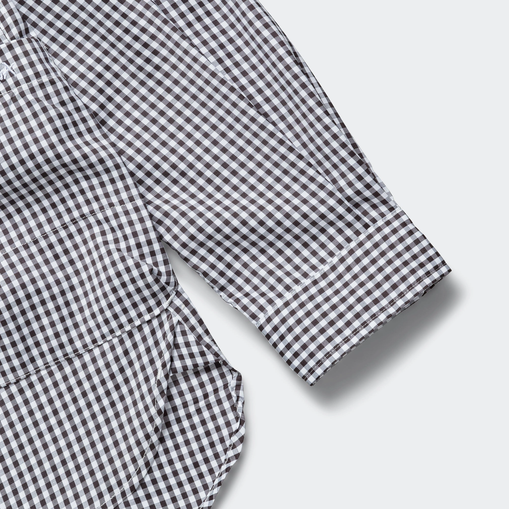 Gingham Check Camp Shirt - Black