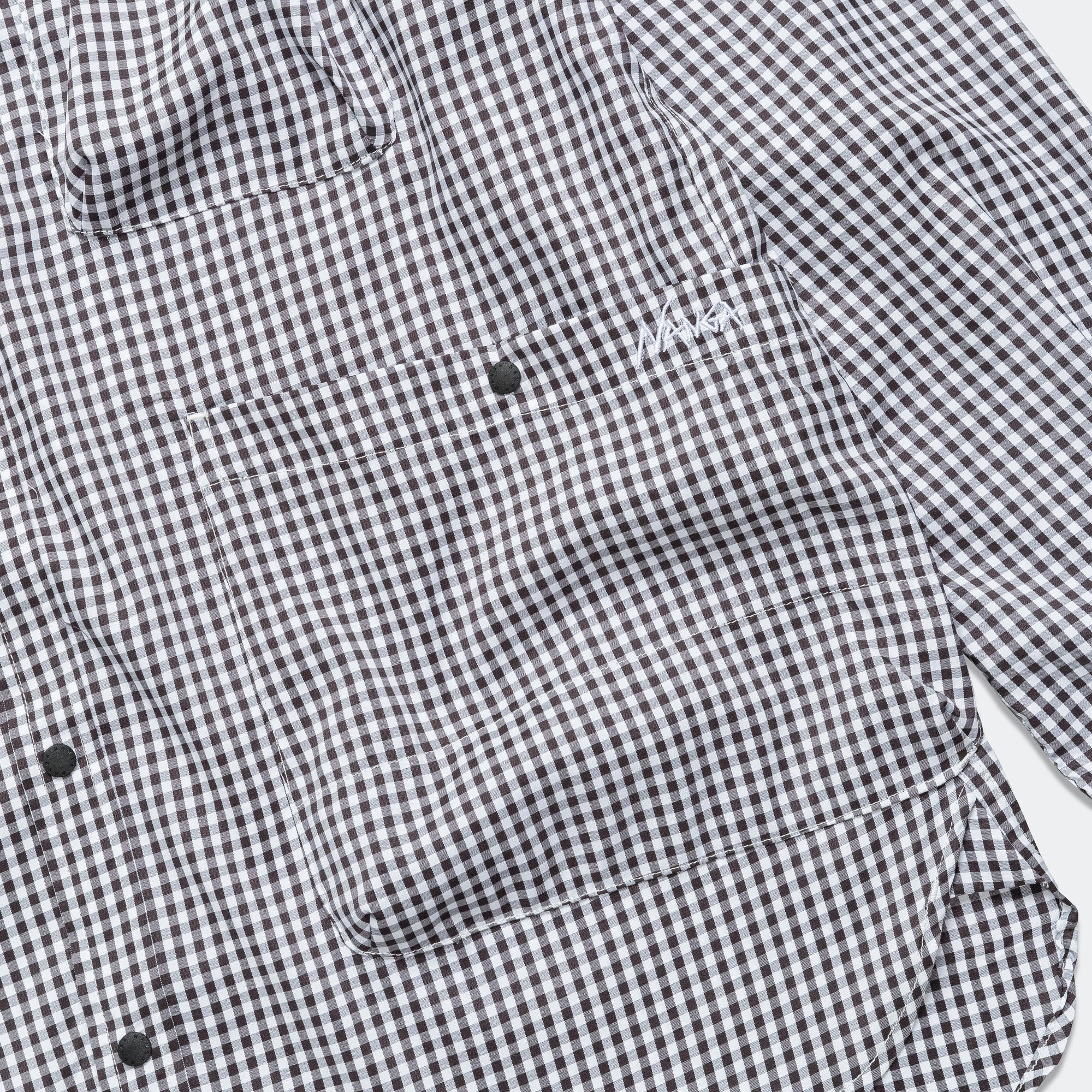 Gingham Check Camp Shirt - Black