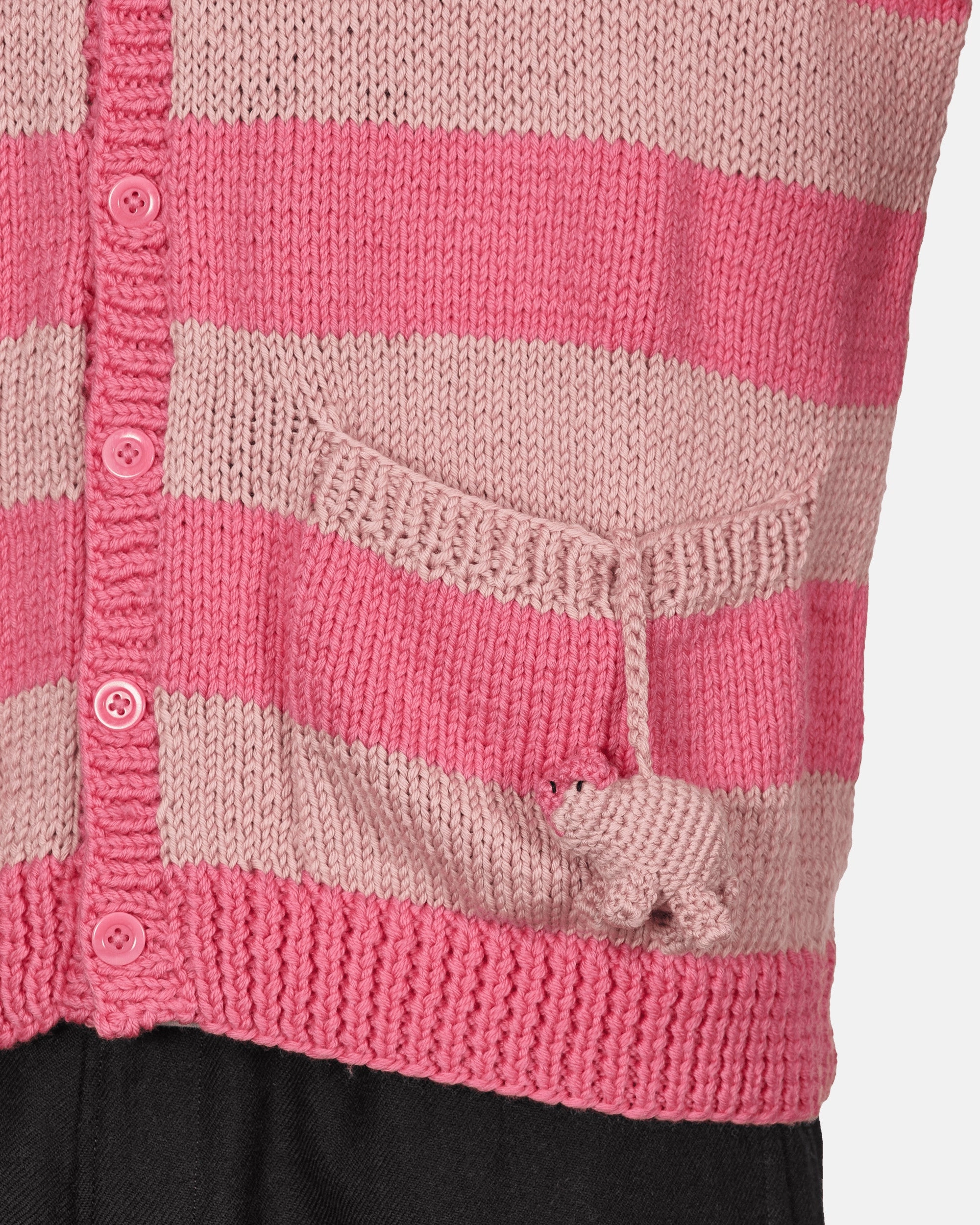 Hand Knit Pig Cardigan Pink