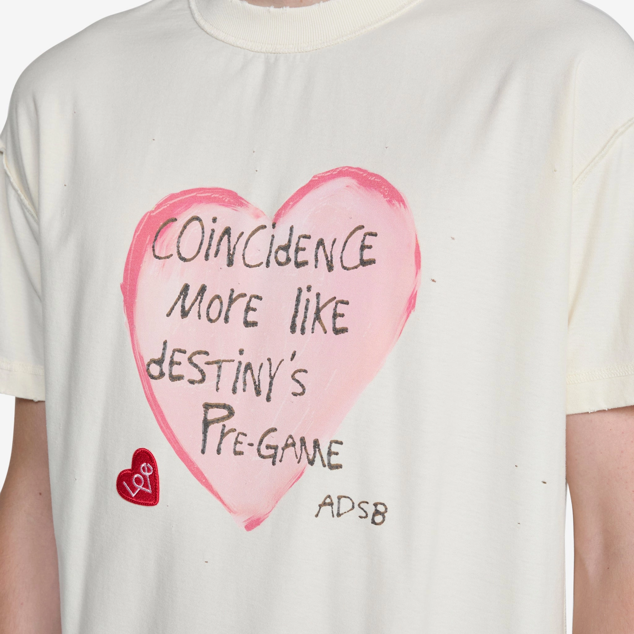 Heart Message T-Shirt Ecru