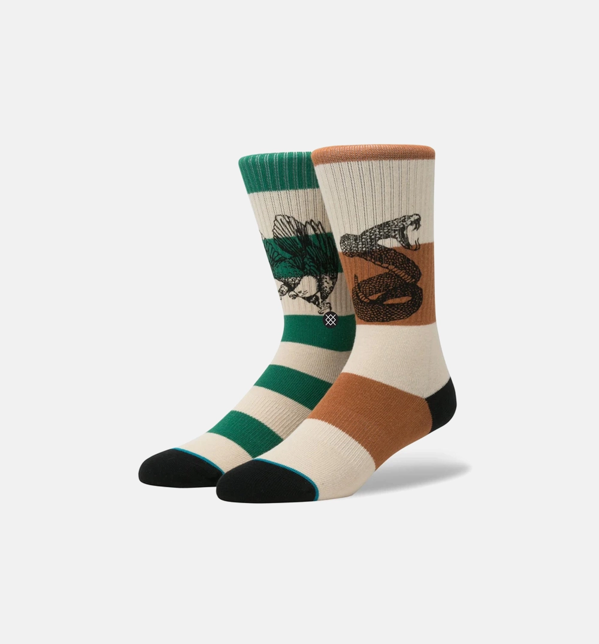 Hecho Classic Crew Socks Men's - Brown/Green