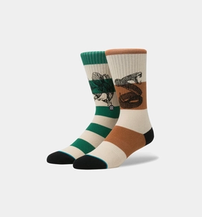 Hecho Classic Crew Socks Men's - Brown/Green