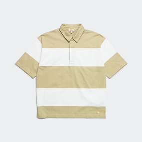 Heritage SS Polo Shirt - Pale Olive/Milk