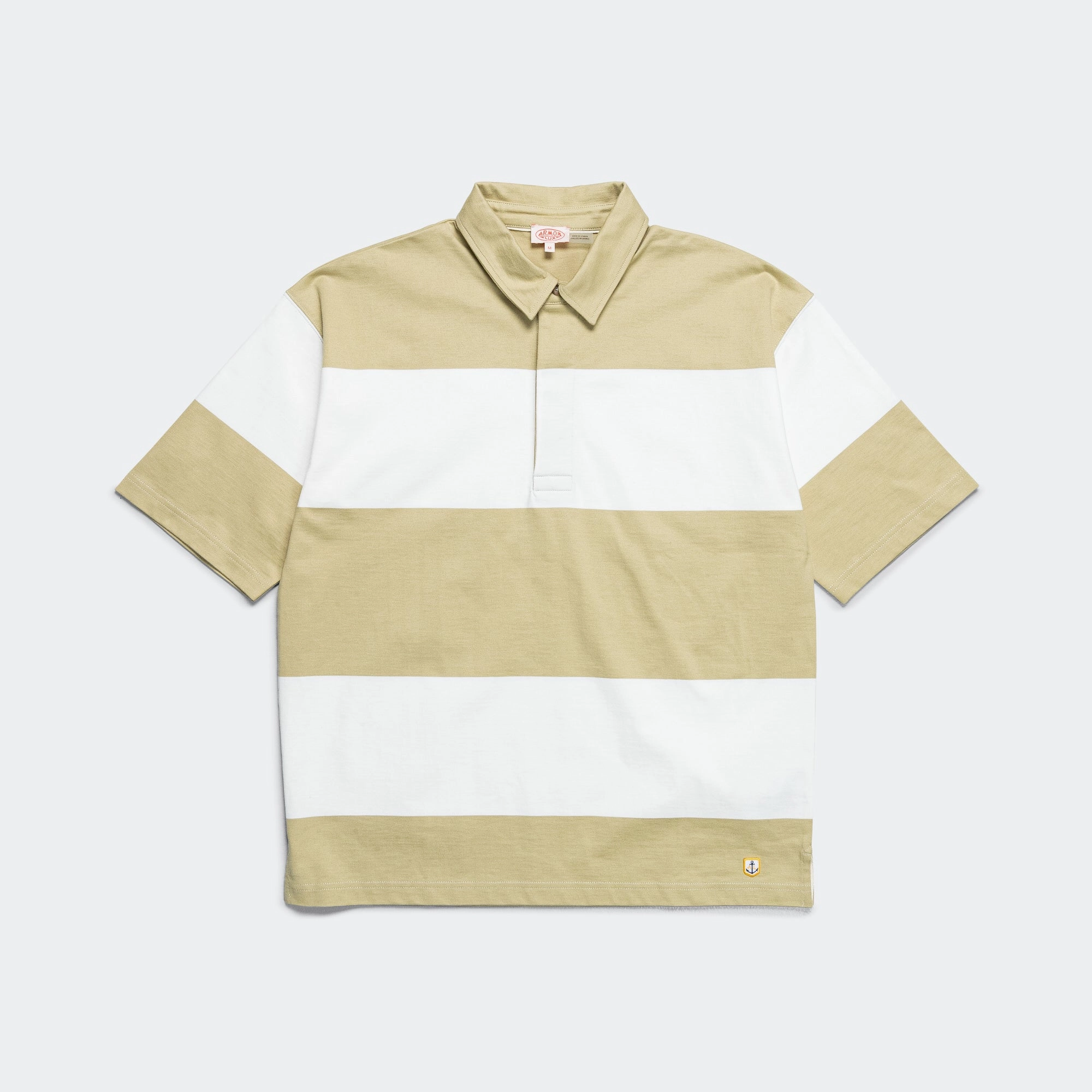 Heritage SS Polo Shirt - Pale Olive/Milk