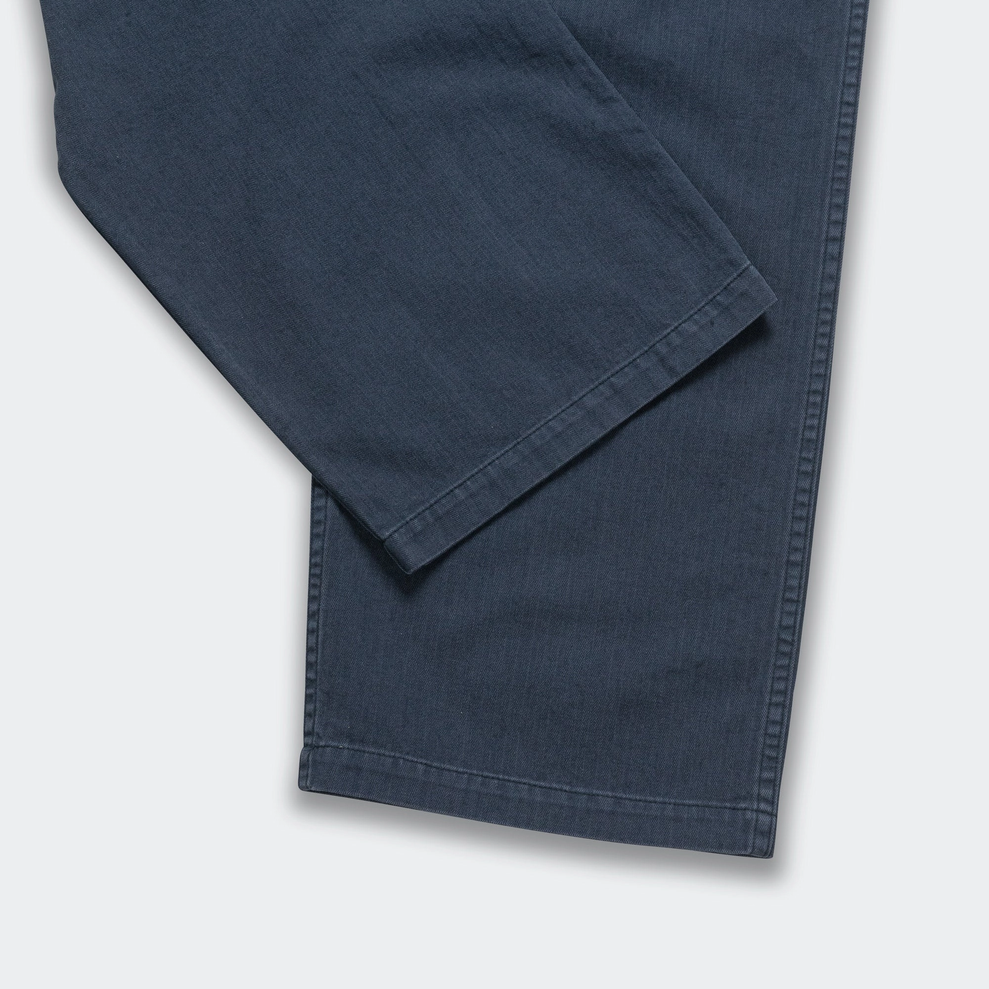 Herringbone Summer Fatigue Pants - Navy