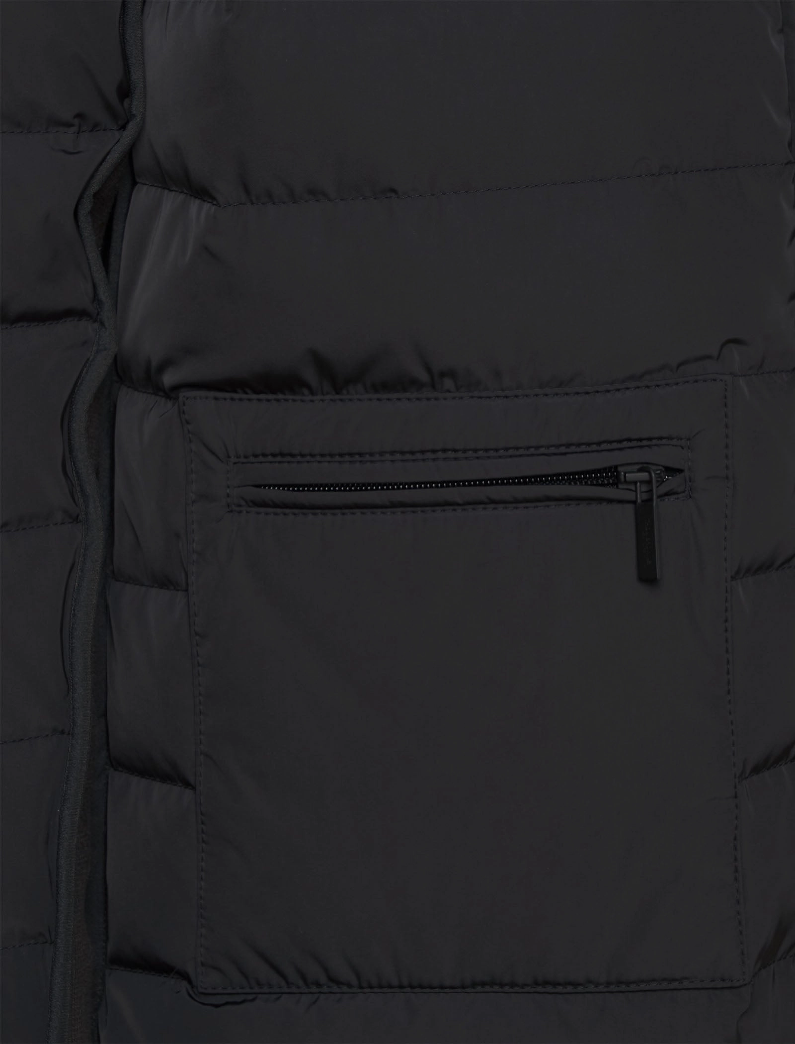 HOODED KNIT PANEL JACKET