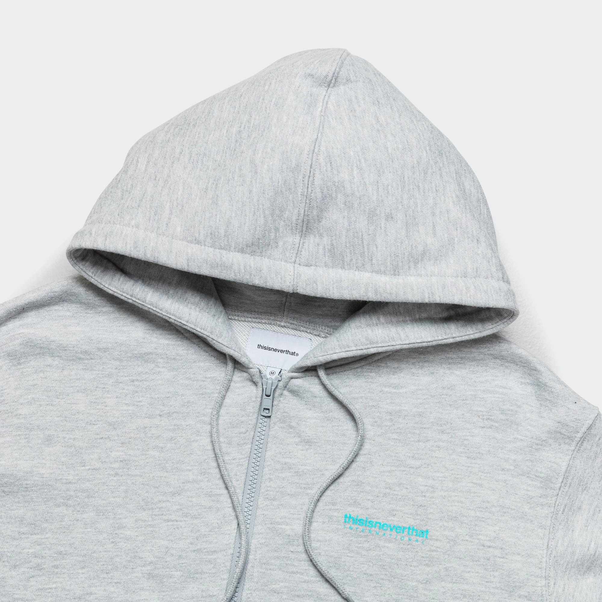 INTL. Logo Zip Up Hoodie - Heather Grey