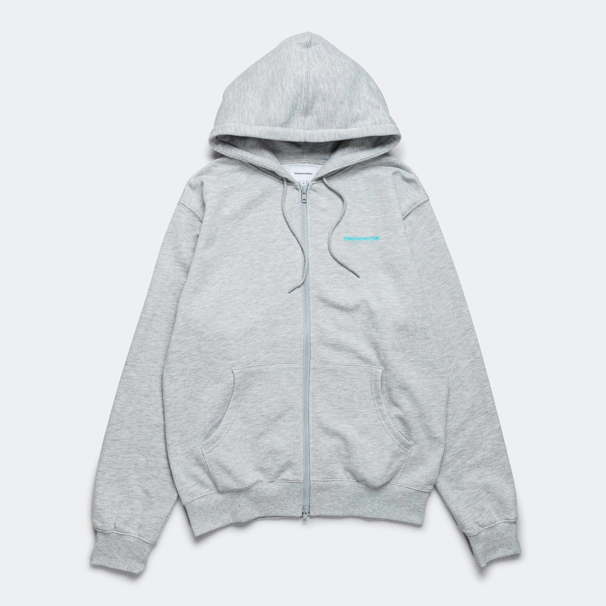 INTL. Logo Zip Up Hoodie - Heather Grey