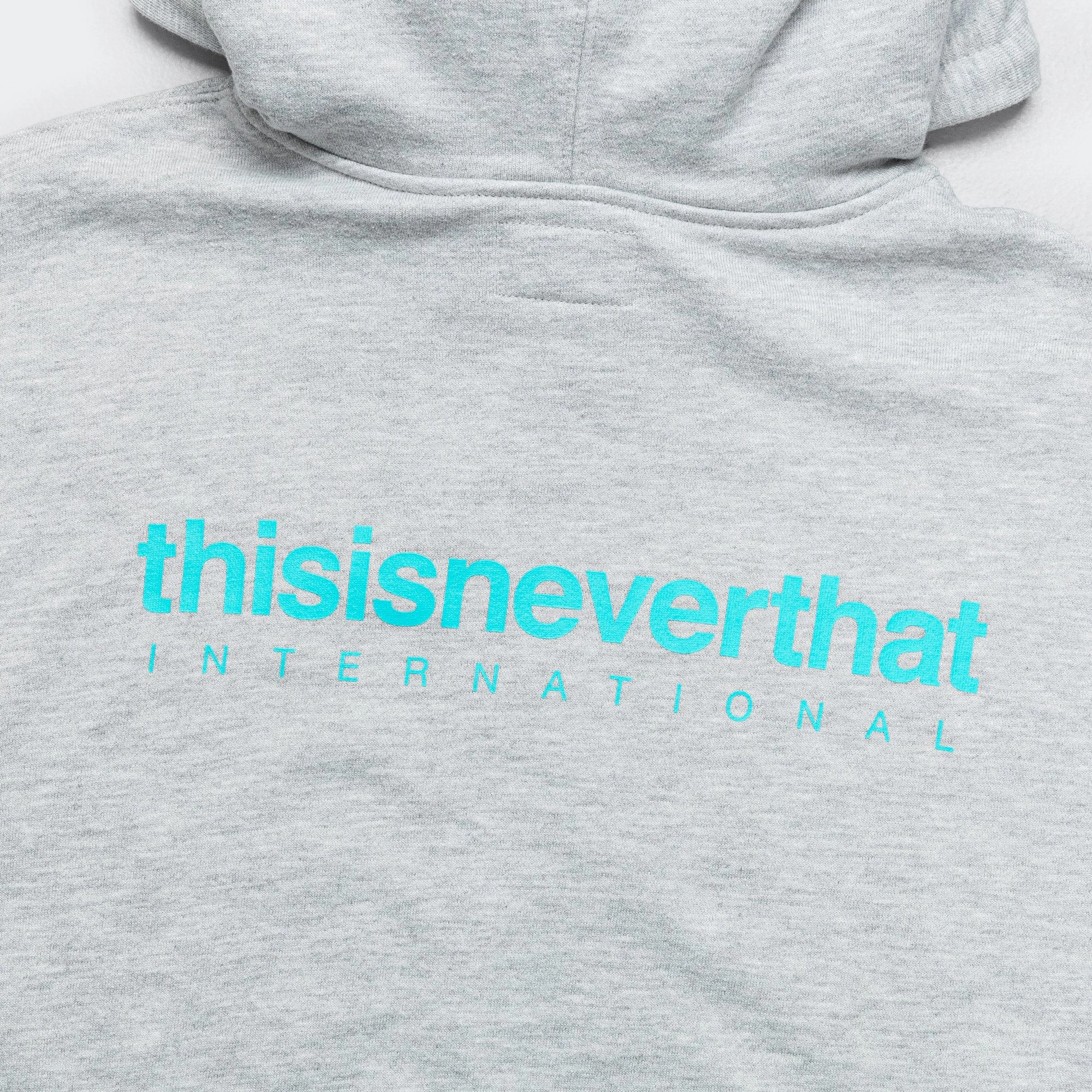 INTL. Logo Zip Up Hoodie - Heather Grey