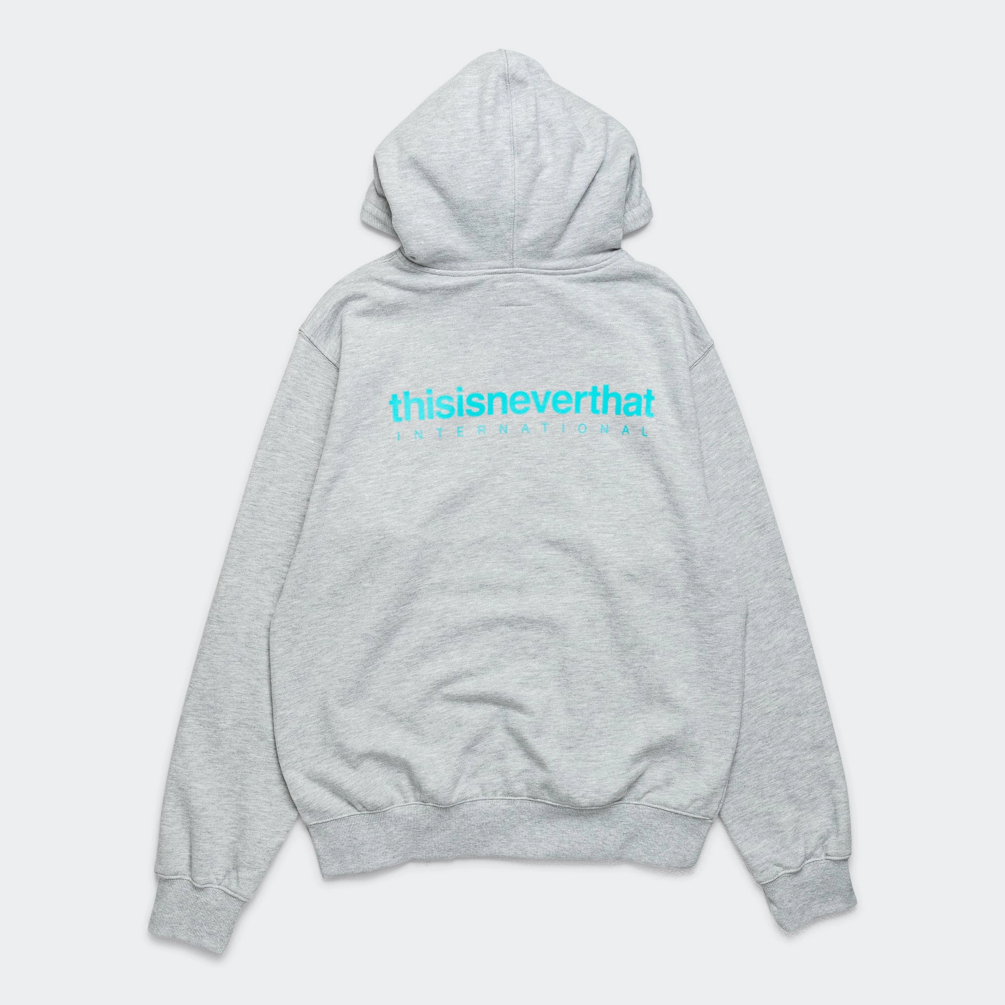 INTL. Logo Zip Up Hoodie - Heather Grey