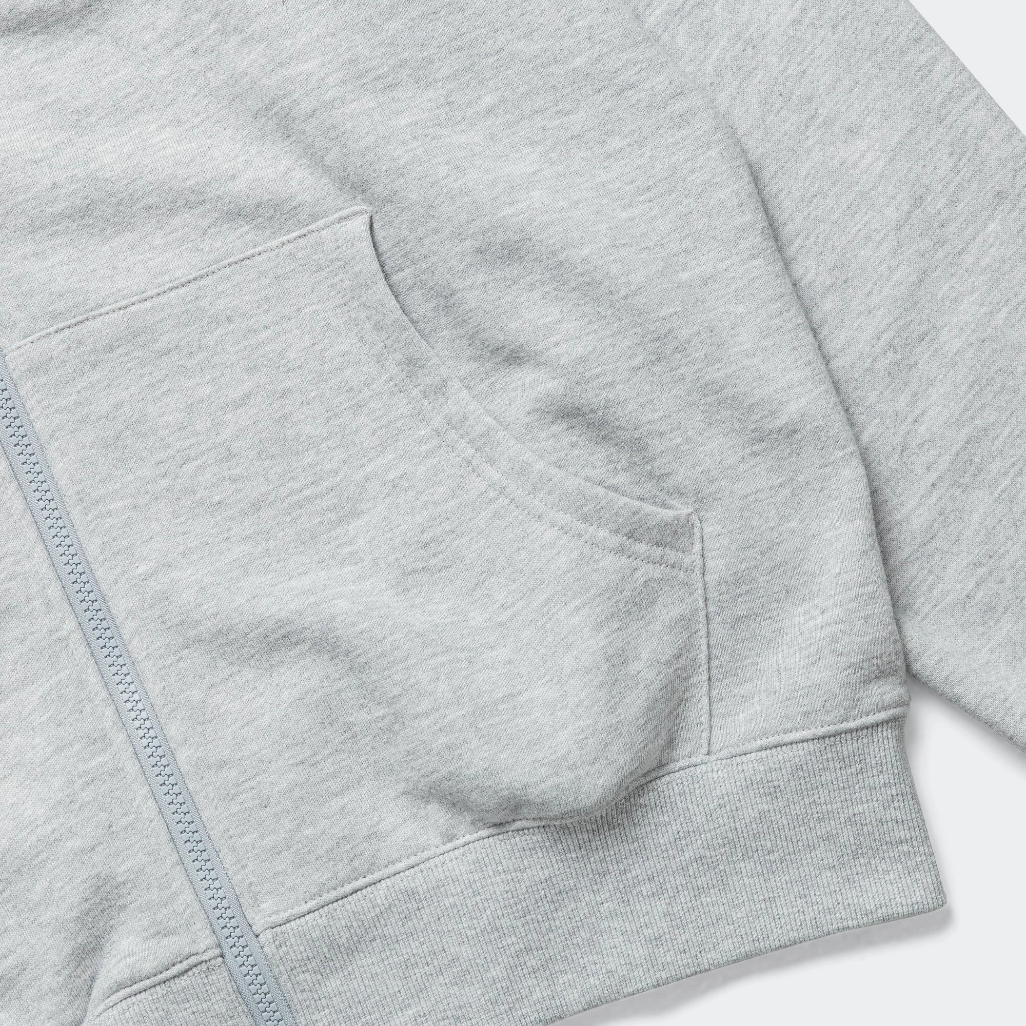 INTL. Logo Zip Up Hoodie - Heather Grey