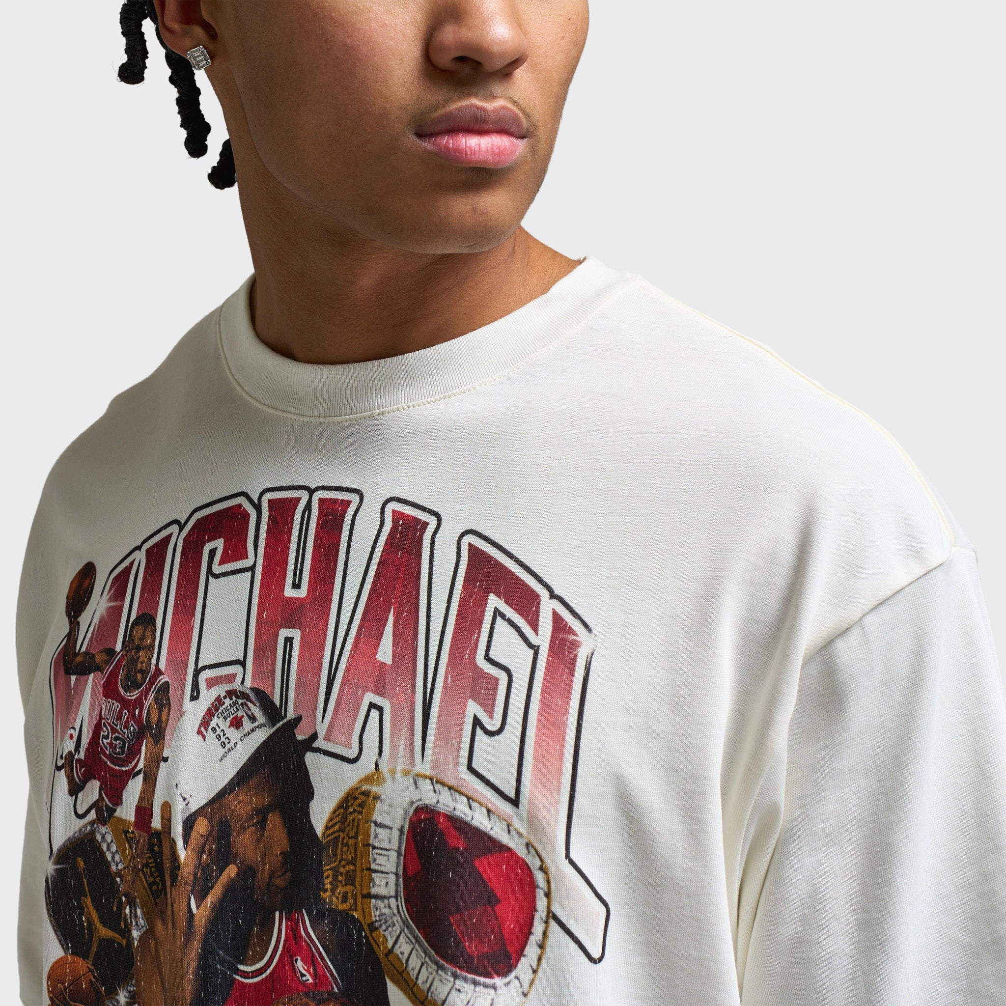 Jordan "Photo" Graphic Oversized T-Shirt Sail / Varsity Red - Varsity Red