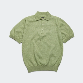 Knit Polo Boucle - Olive
