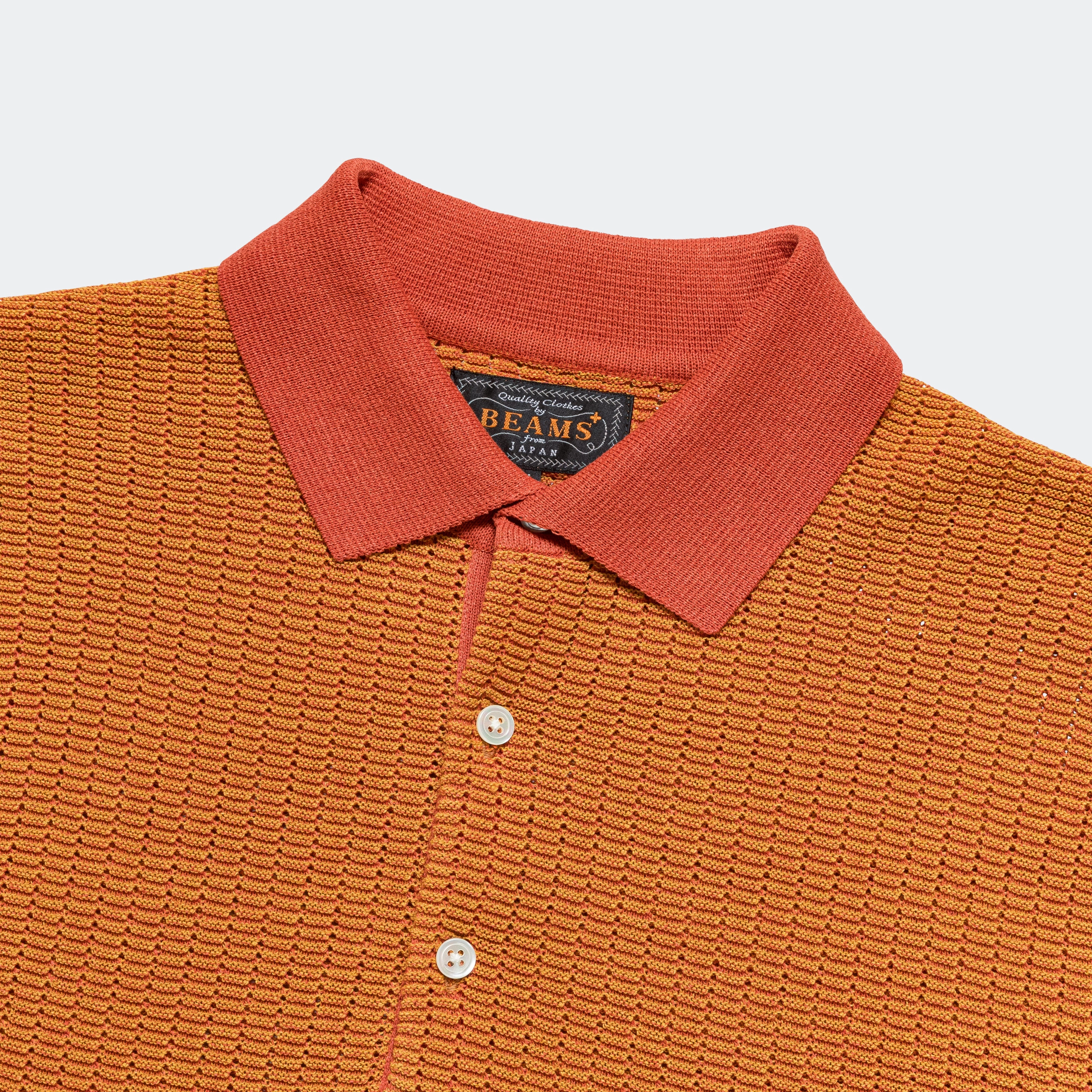 Knit Polo WASHI 2 Tone - Orange