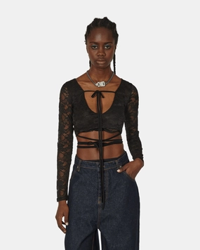 Lace Crop Top Black