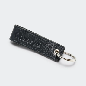 Leather Keyring - Navy