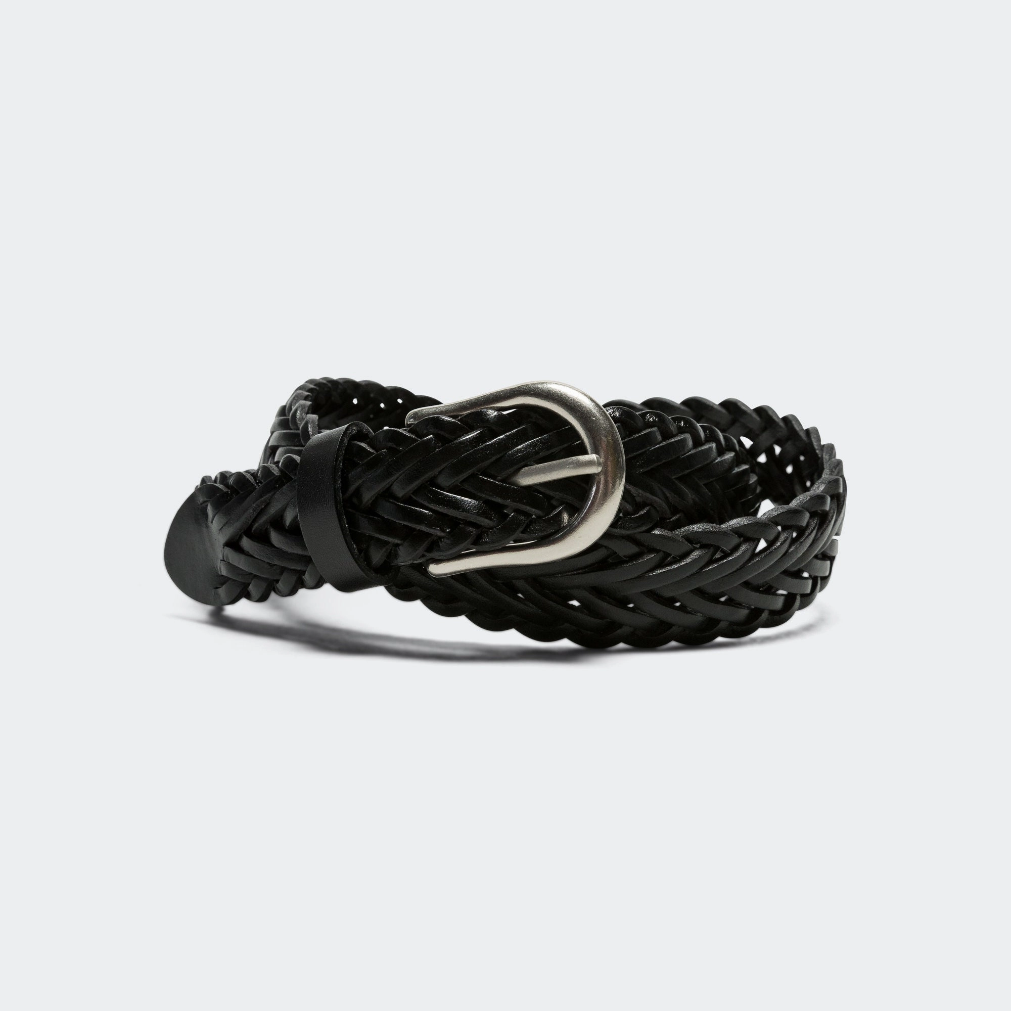 Leather Mesh Belt - Black