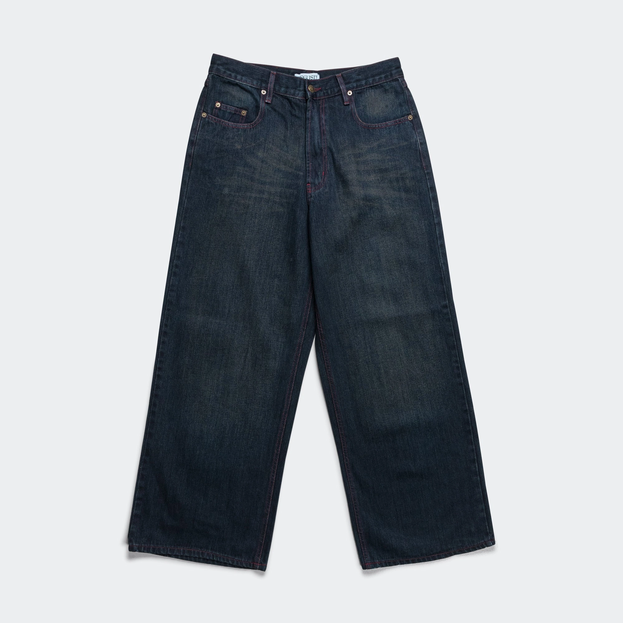 Loose Jeans - Hand Brushed Mud Indigo