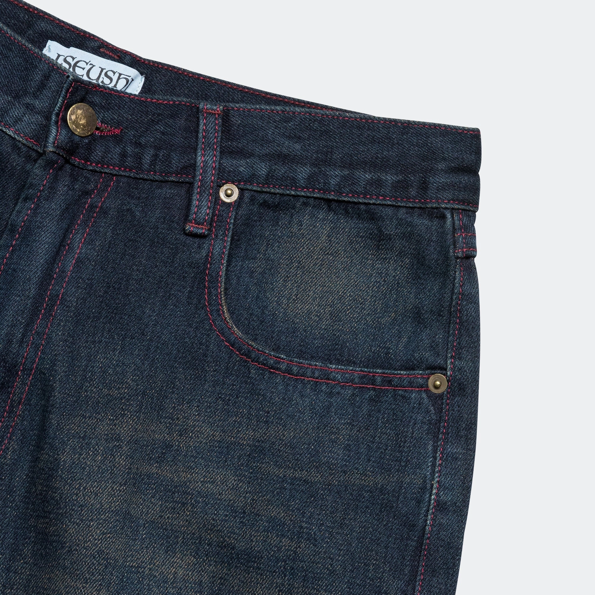 Loose Jeans - Hand Brushed Mud Indigo