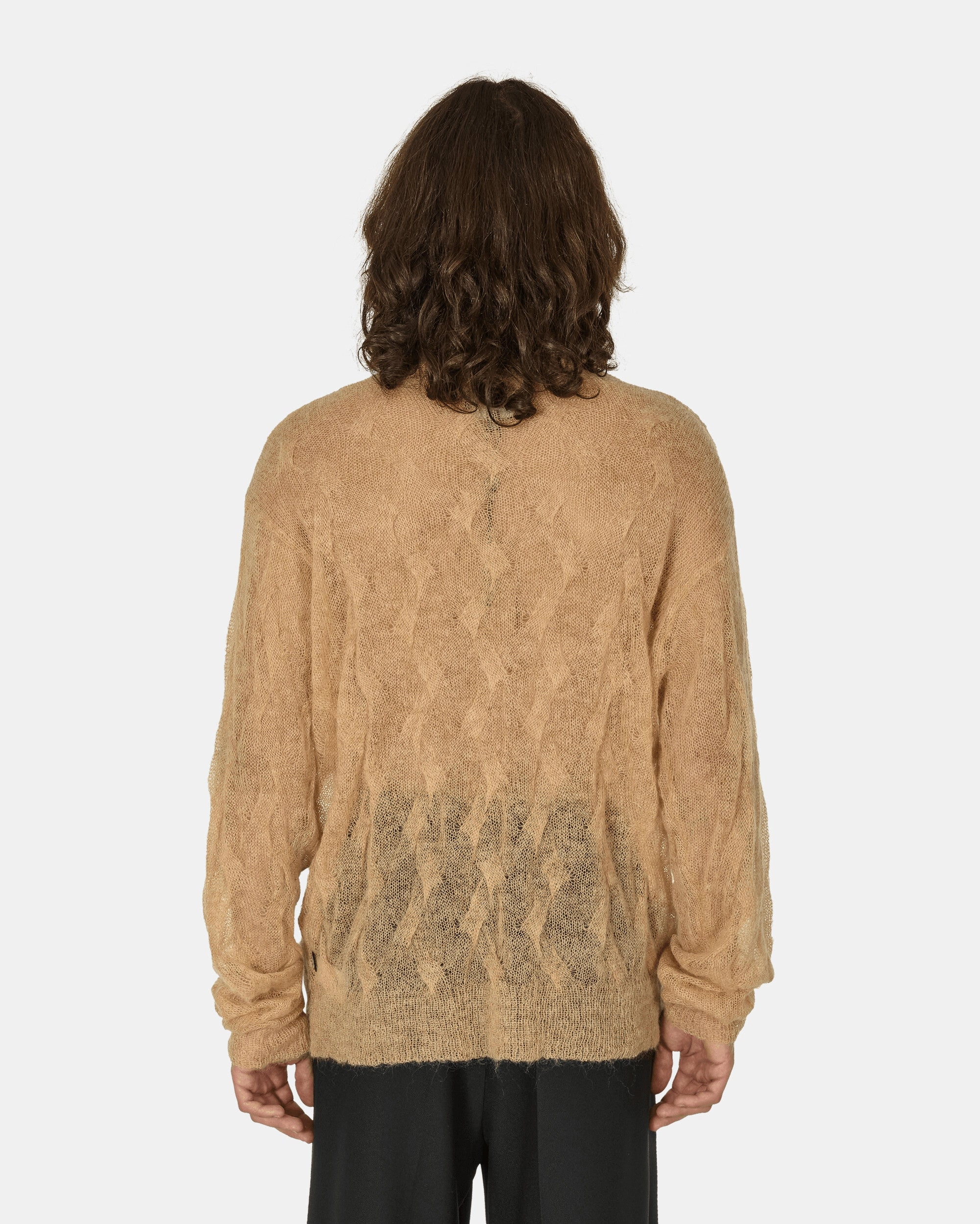 Loose Knit Cross Cable Sweater Sand