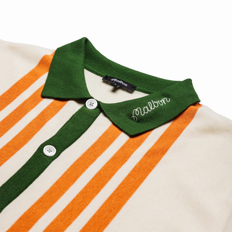 Malbon Golf Gabbiano Knit Button Up - Ivory