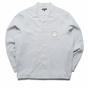 Malbon Golf Saint Tropez Seersucker L/S Shirt - Blue