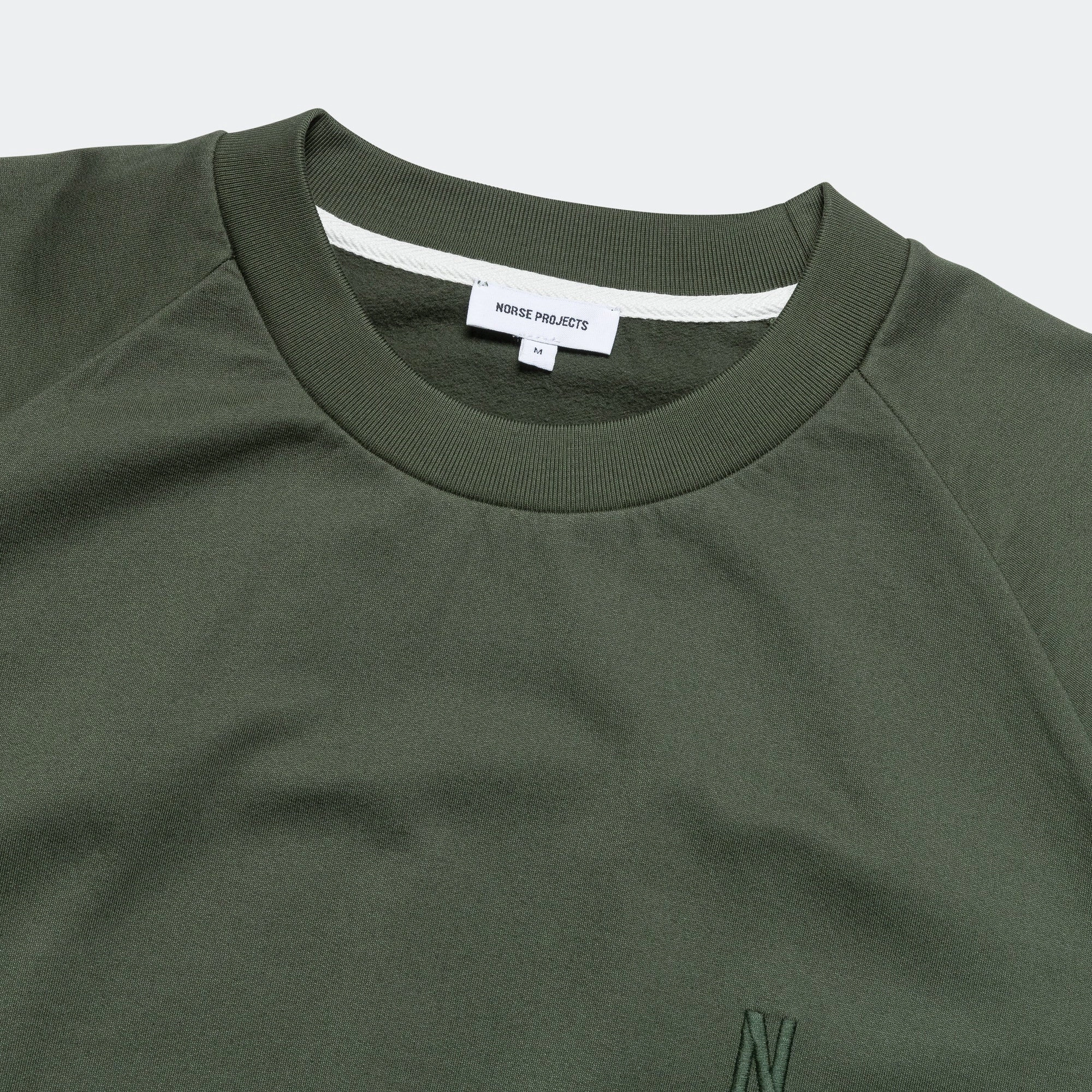 Marten Relaxed Organic Raglan Light Sweatshirt - Spruce Green