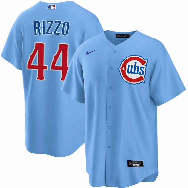 Men's Anthony Rizzo Chicago Cubs Nike Light Blue 2nd Alternate Replica Jersey