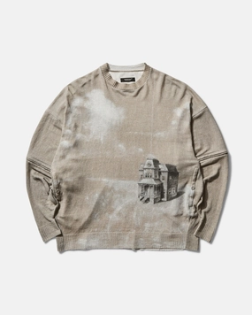 Men's Linen Total Pattern Sweater Natural