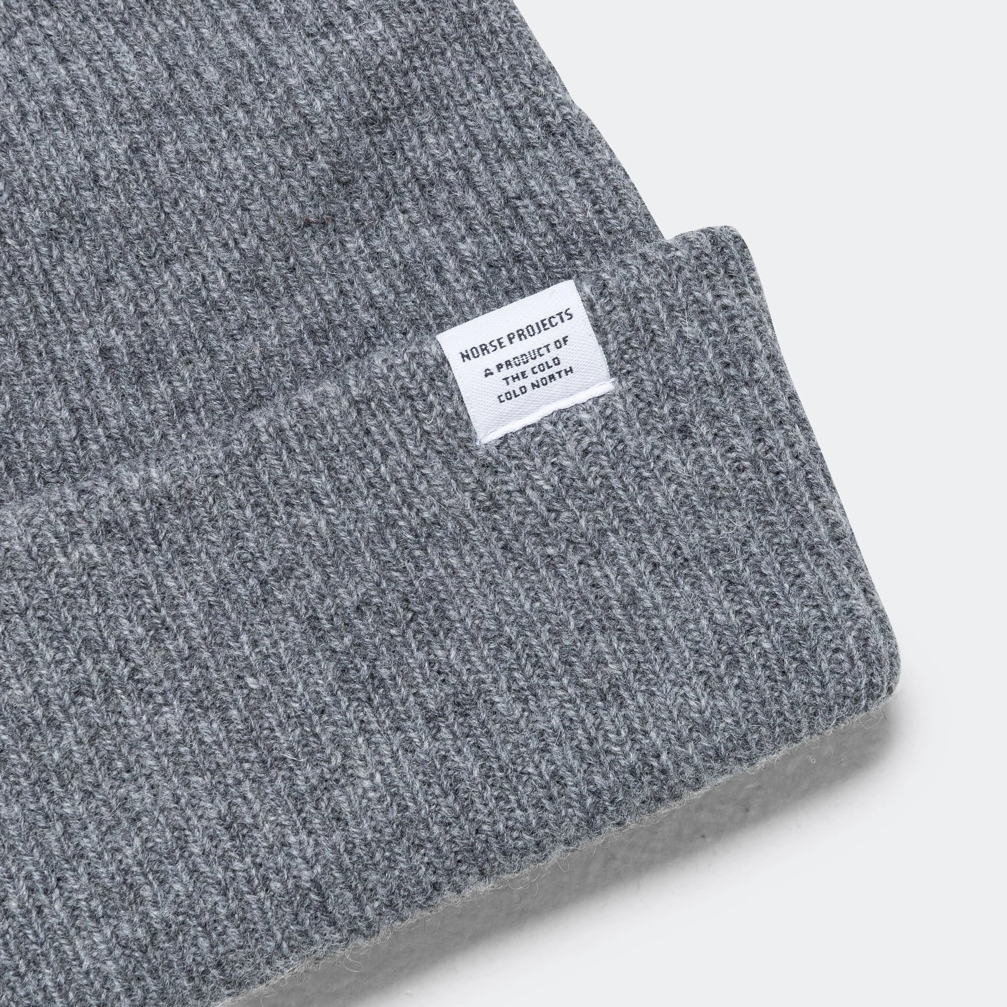 Merino Lambswool Beanie - Grey Melange