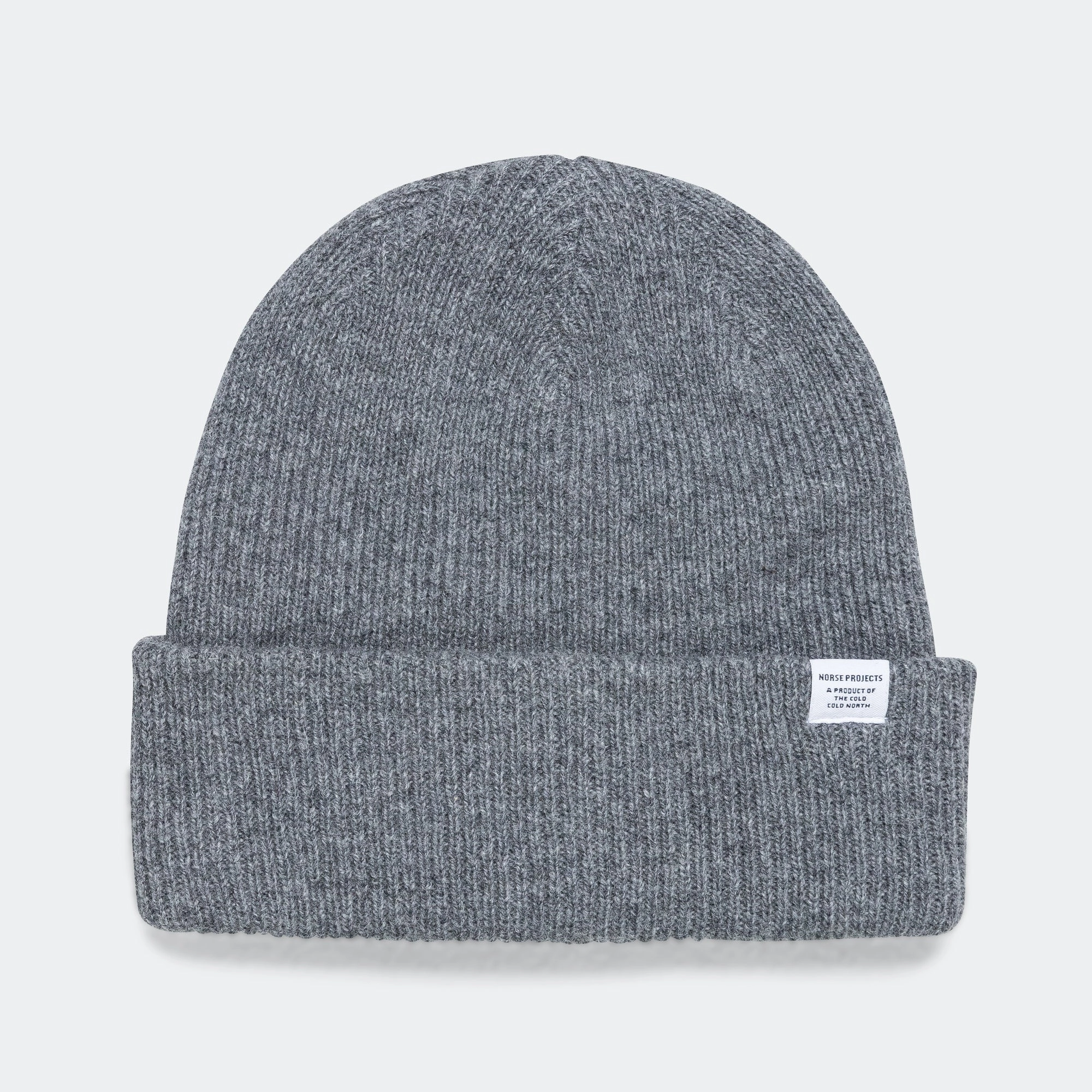 Merino Lambswool Beanie - Grey Melange