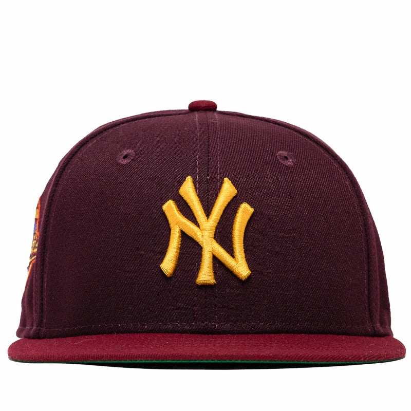 New Era x Politics New York Yankees 59FIFTY Fitted Hat - Cardinal/Maroon