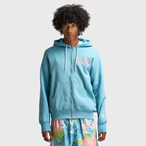 Nike Club Full Zip Hoodie Sweet Denim Turq / Red Stardust - Red Stardust