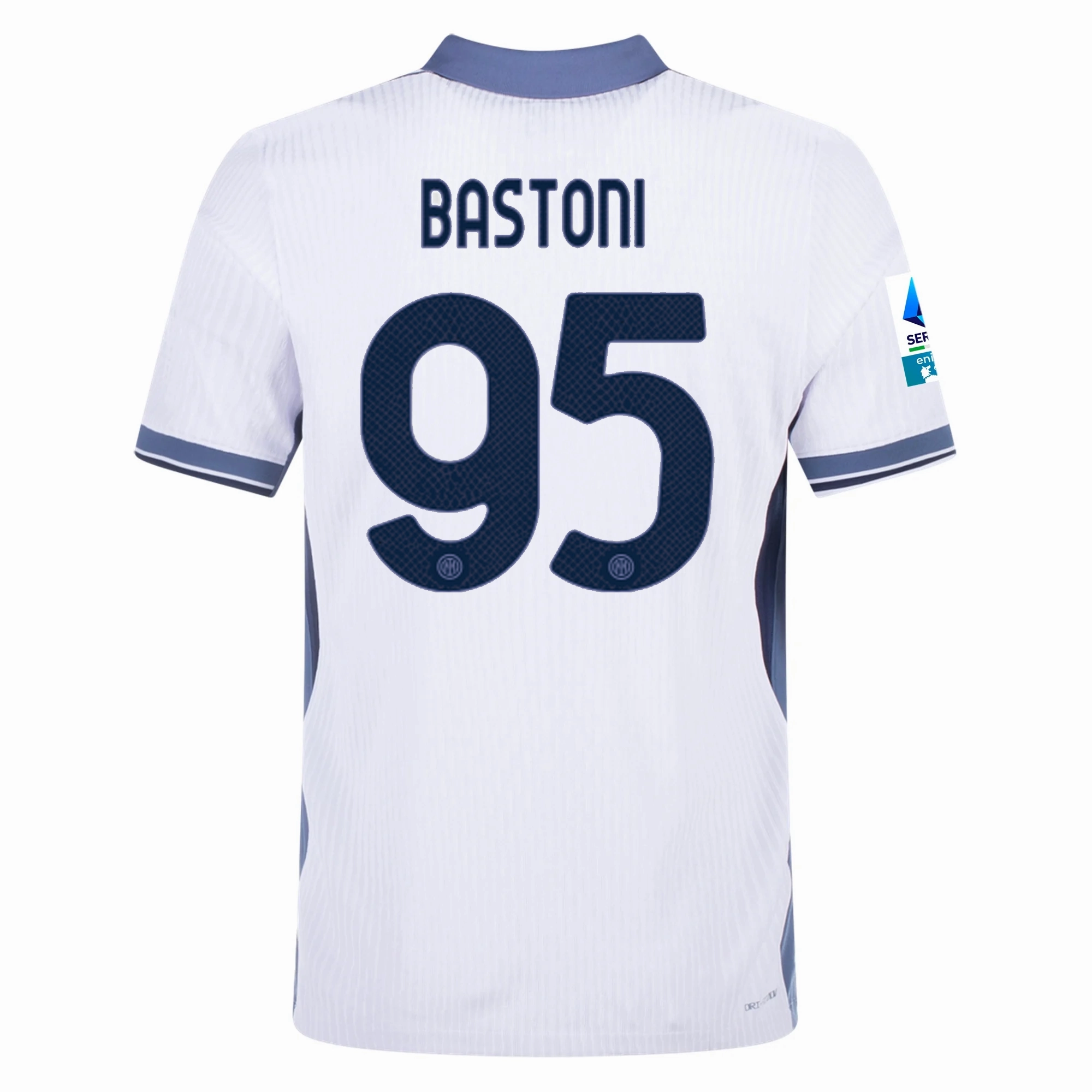 Nike Inter Milan Authentic Alessandro Bastoni Away Jersey w/ Serie A   Scudetto Patch 24/25 (White/Silver)