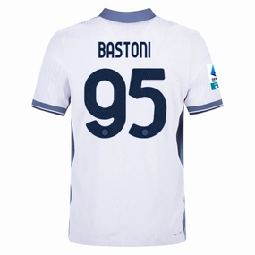 Nike Inter Milan Authentic Alessandro Bastoni Away Jersey w/ Serie A   Scudetto Patch 24/25 (White/Silver)