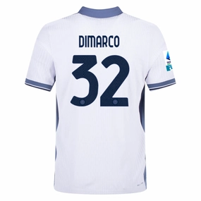 Nike Inter Milan Authentic Federico Dimarco Away Jersey w/ Serie A   Scudetto Patch 24/25 (White/Silver)