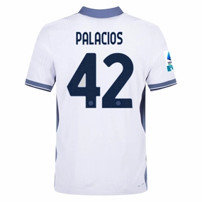 Nike Inter Milan Authentic Tomás Palacios Away Jersey w/ Serie A   Scudetto Patch 24/25 (White/Silver)