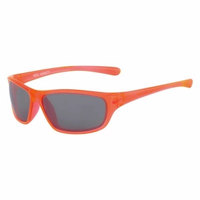 Nike Kid's Sunglasses - Grey Lens Crystal Orange Rectangular Frame | Varsity 806