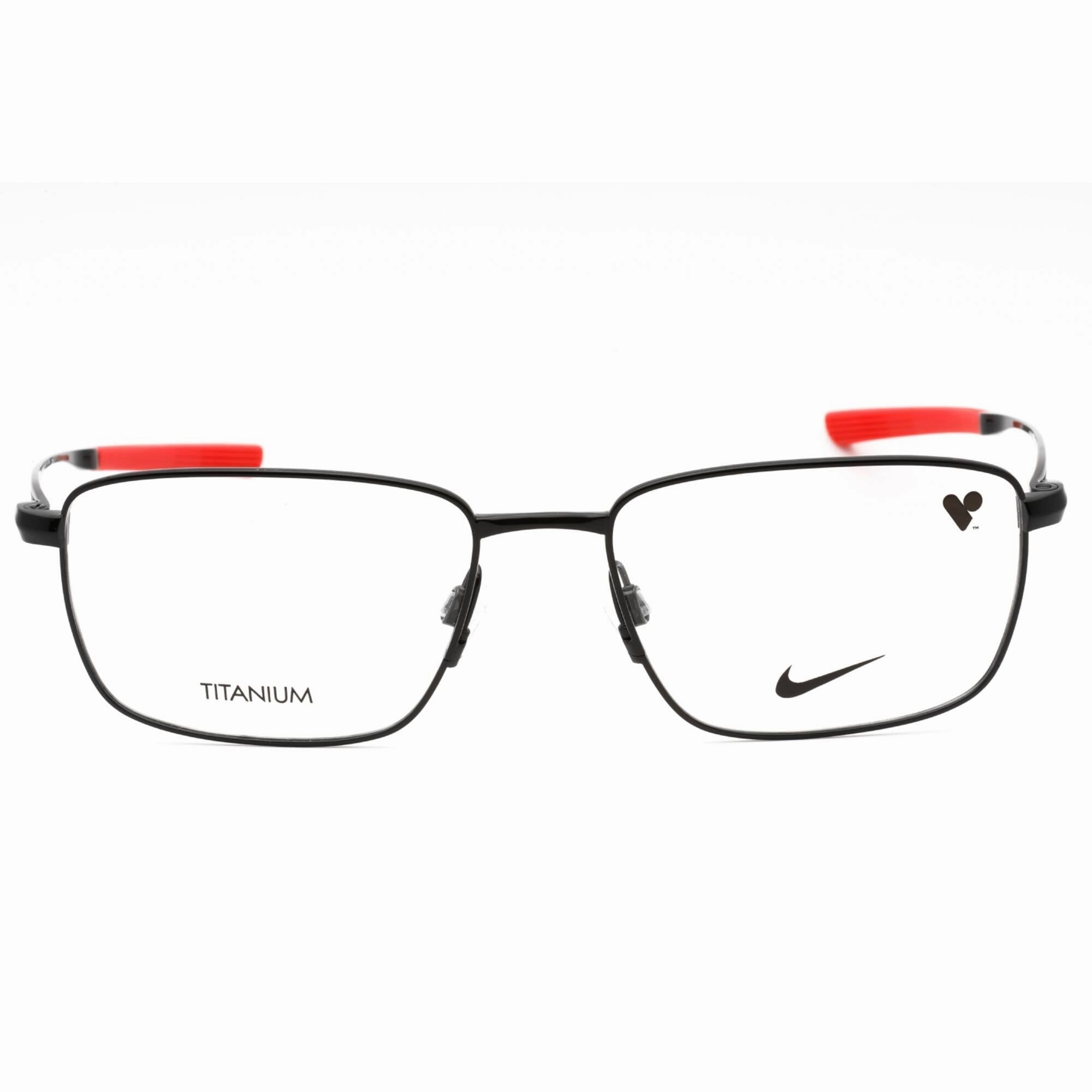 Nike Men's Eyeglasses - Black Titanium Rectangular Full Rim Frame | NIKE 6046 006