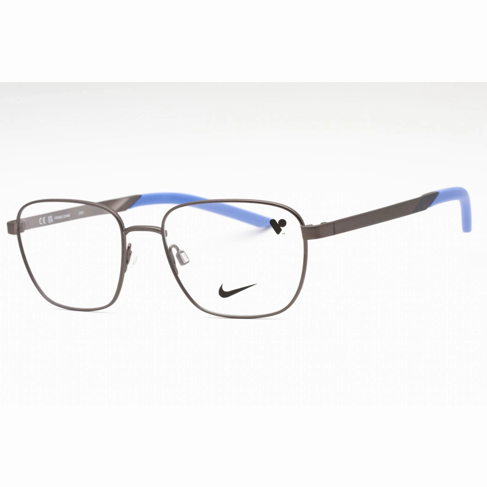 Nike Men's Eyeglasses - Brushed Gunmetal Full Rim Rectangular Frame | NIKE 8212 070
