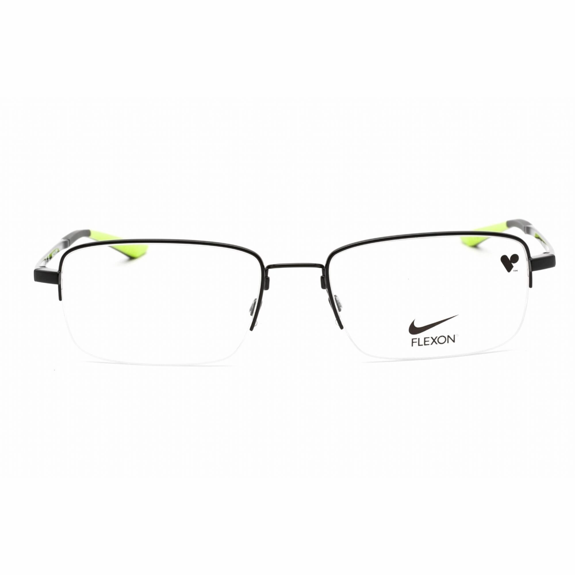 Nike Men's Eyeglasses - Clear Lens Rectangular Shape Black Metal Frame | 4306 004