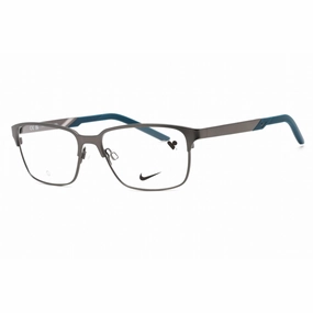 Nike Men's Eyeglasses - Full Rim Satin Gunmetal/Space Blue Metal Frame | NIKE 8213 074