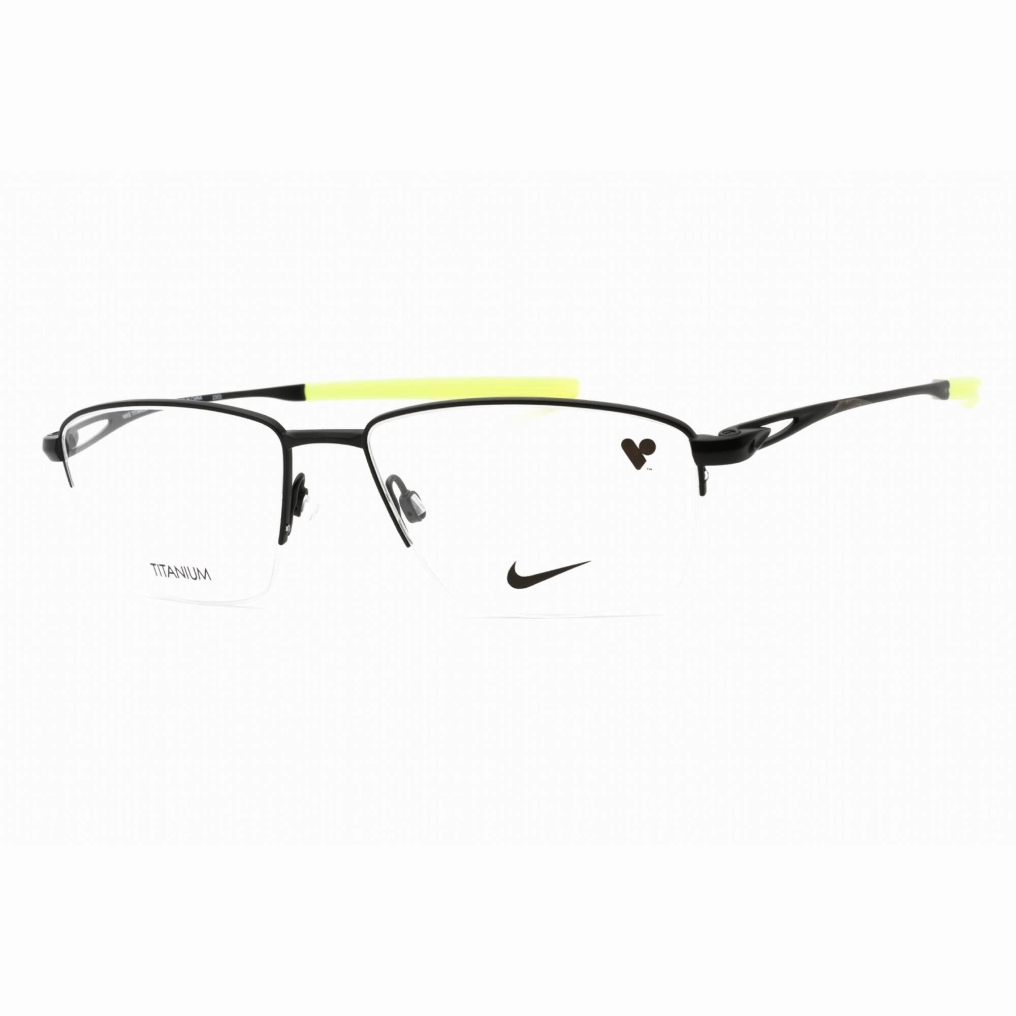 Nike Men's Eyeglasses - Satin Black Titanium Rectangular Frame | NIKE 6045 002