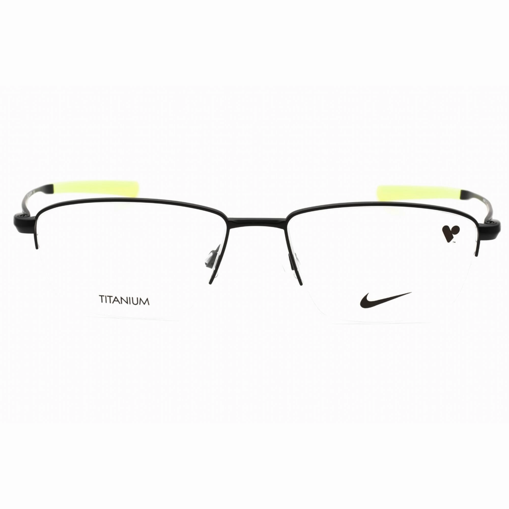 Nike Men's Eyeglasses - Satin Black Titanium Rectangular Frame | NIKE 6045 002