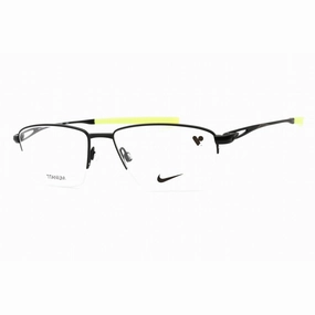 Nike Men's Eyeglasses - Satin Black Titanium Rectangular Frame | NIKE 6045 002