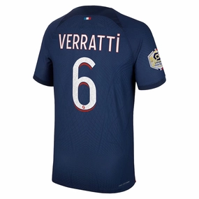 Nike Paris Saint-Germain Authentic Match Marco Verratti Home Jersey w/ Ligue 1 Champion Patch 23/24 (Midnight Navy)
