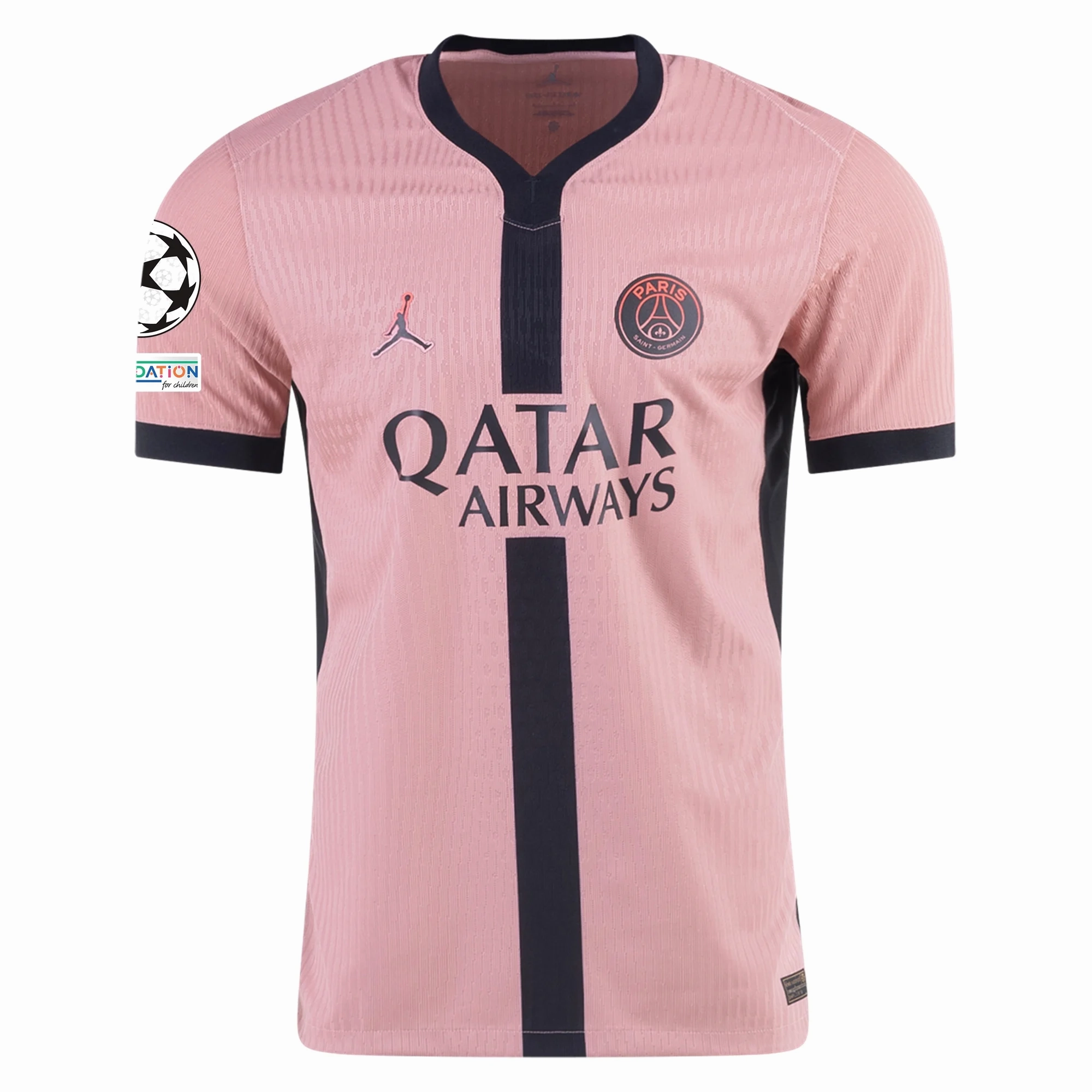 Nike Paris Saint-Germain Authentic Ousmane Dembélé Third Jersey w/ Champions League Patches 24/25 (Rust Pink/Black)